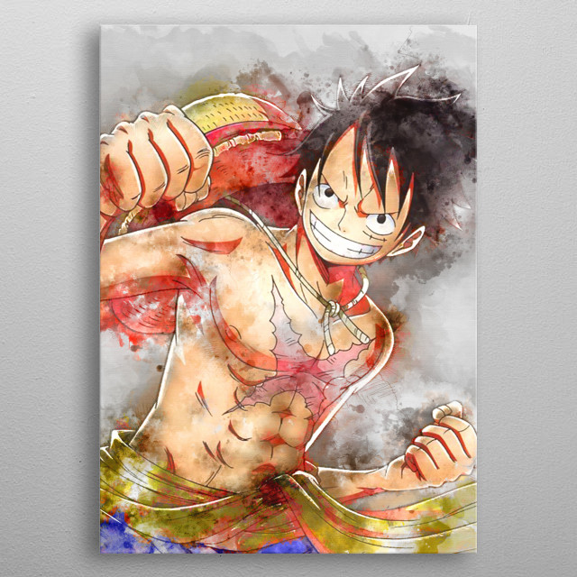 640x640 Luffy Onepiece Watercolor By Morgane Van Overbeke Metal