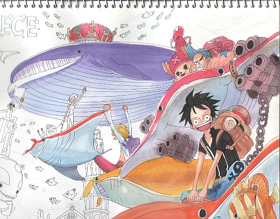 550x431 Onepiece Illust Under The Sea(Watercolor Practice) By Psychej93 On