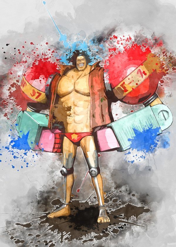 600x840 Displate Poster Frankie Onepiece Watercolor Frankie