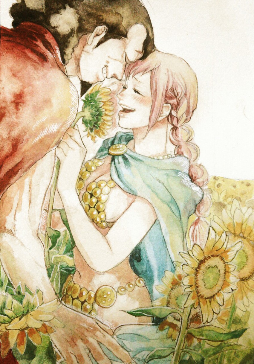 850x1217 Father And Daughter In The Sunflower Fields One Piece Know