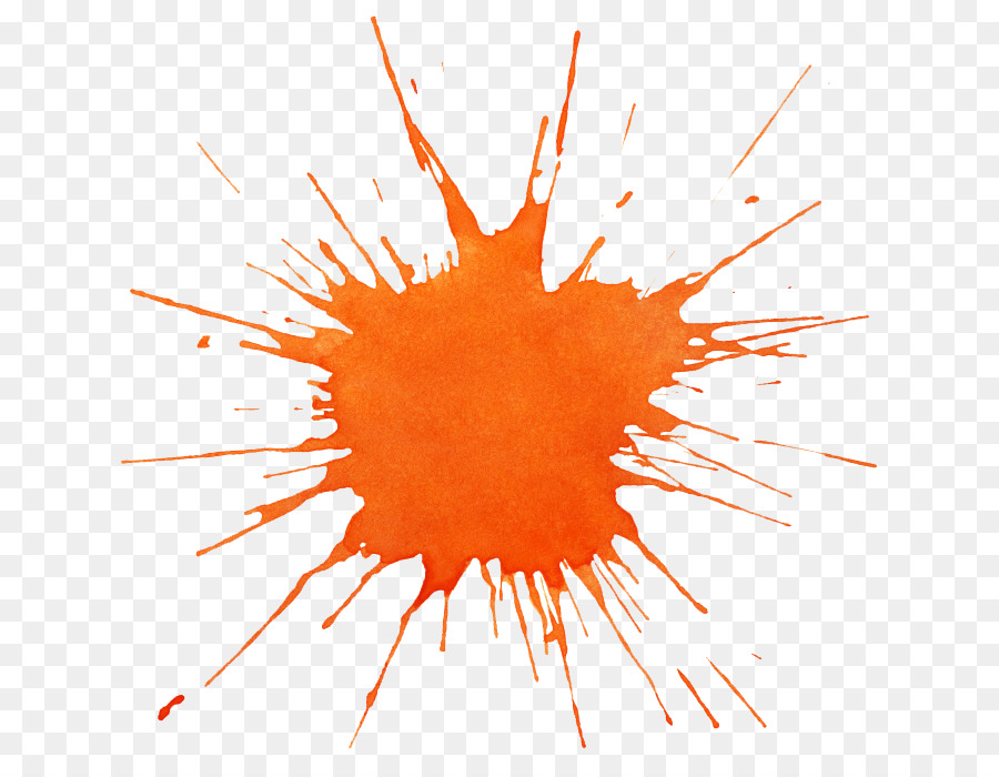 900x700 Watercolor Painting Orange Splash