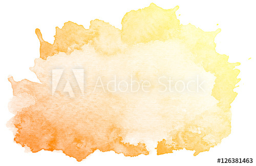 500x324 Abstract Orange Watercolor On White Background.this Is Watercolor