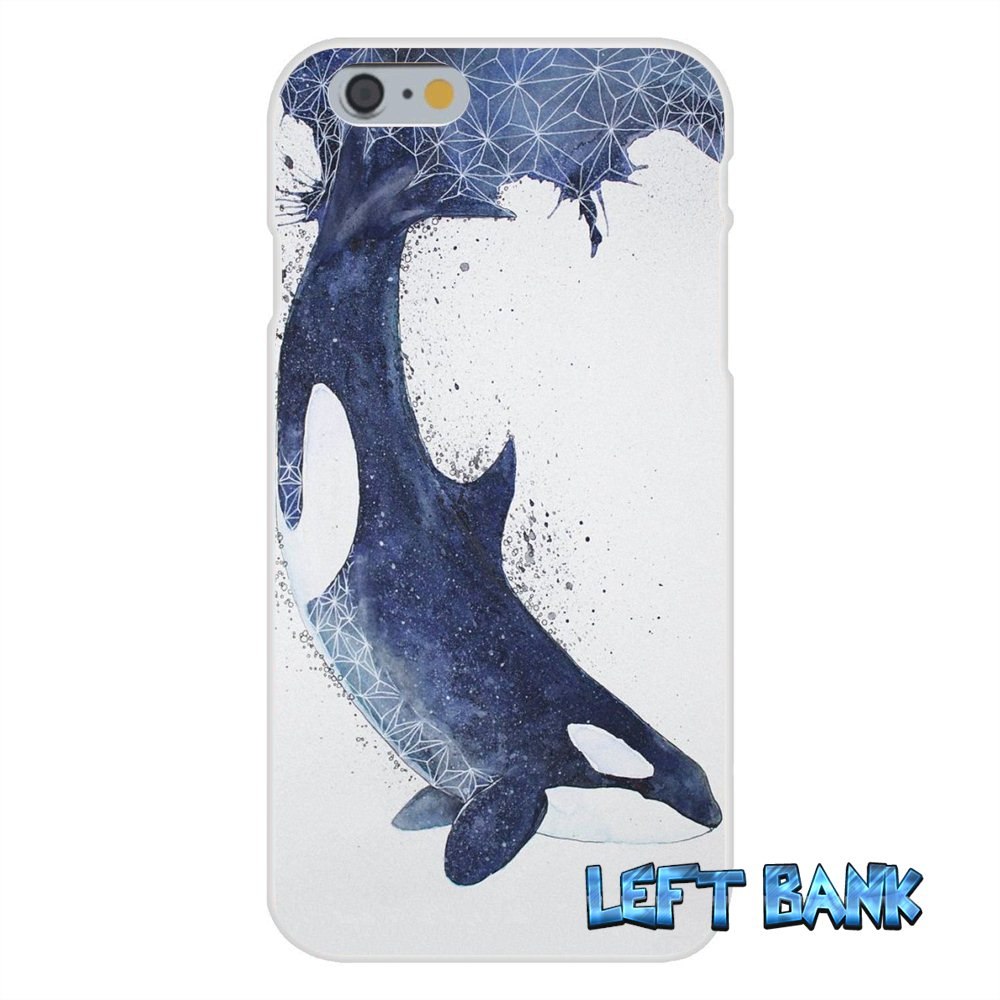 1000x1000 Killer Whale Orca Watercolor Soft Silicone Tpu Transparent Cover