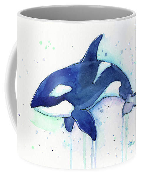 479x600 Kiler Whale Watercolor Orca Coffee Mug For Sale By Olga Shvartsur