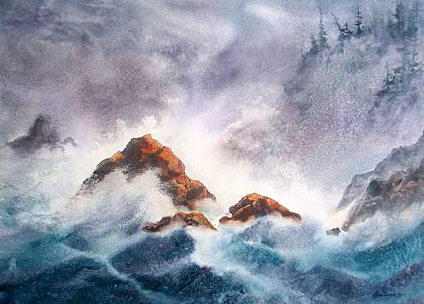 610x438 A Watercolor Rock Star