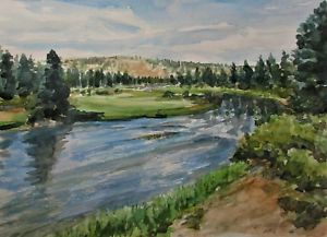 300x217 Original Oregon Watercolor Painting Listed Artist Free Shipping
