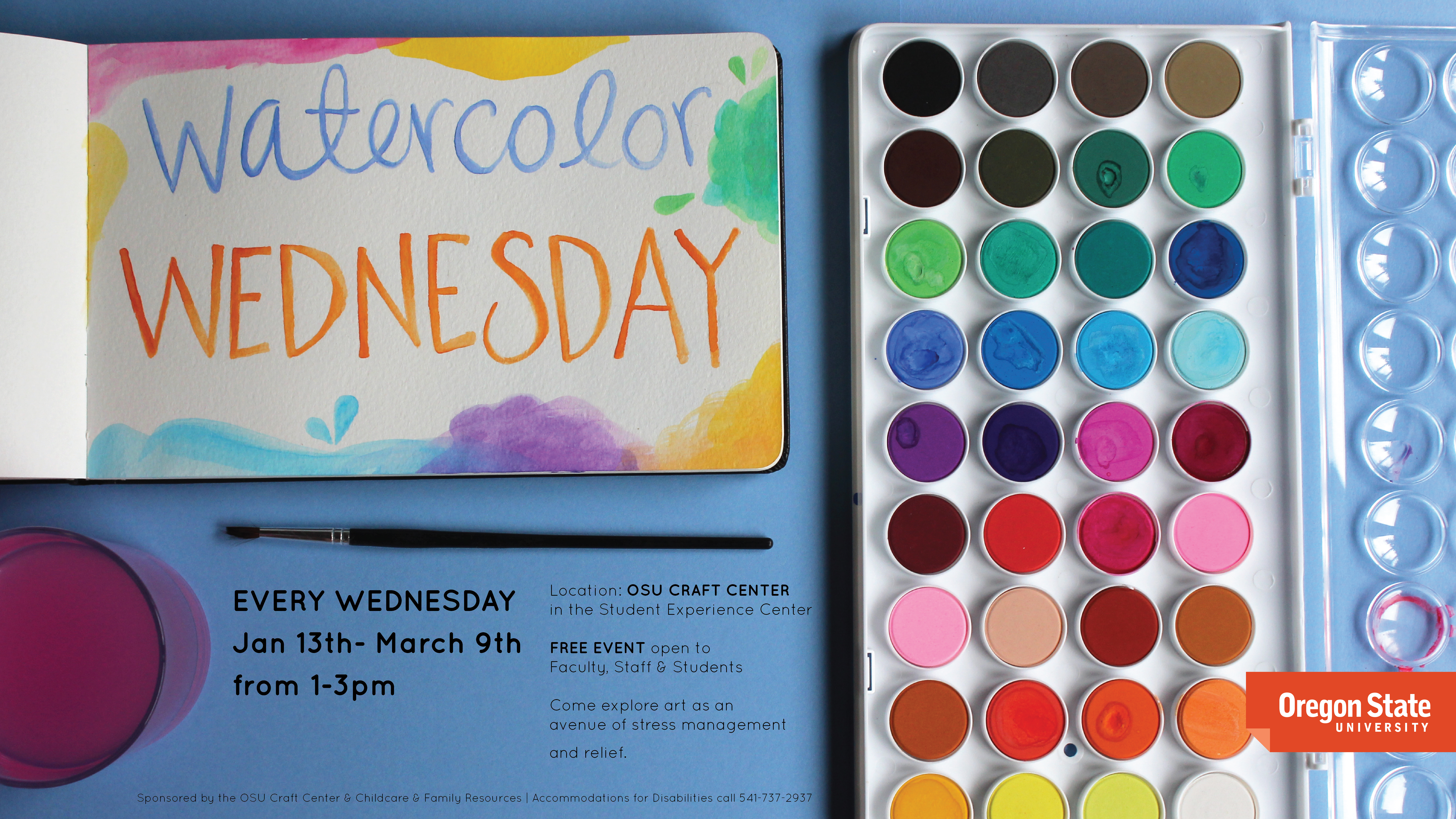 8000x4500 Watercolor Wednesdays Memorial Union Oregon State University