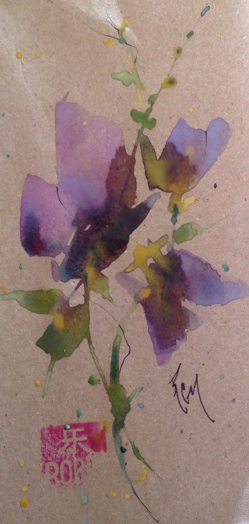 978x2052 The Purples Oriental Watercolors 3x 6 Study Robin Miller