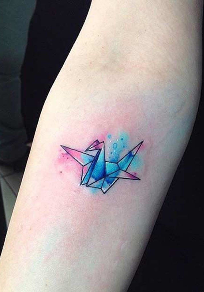 Origami Watercolor Tattoo