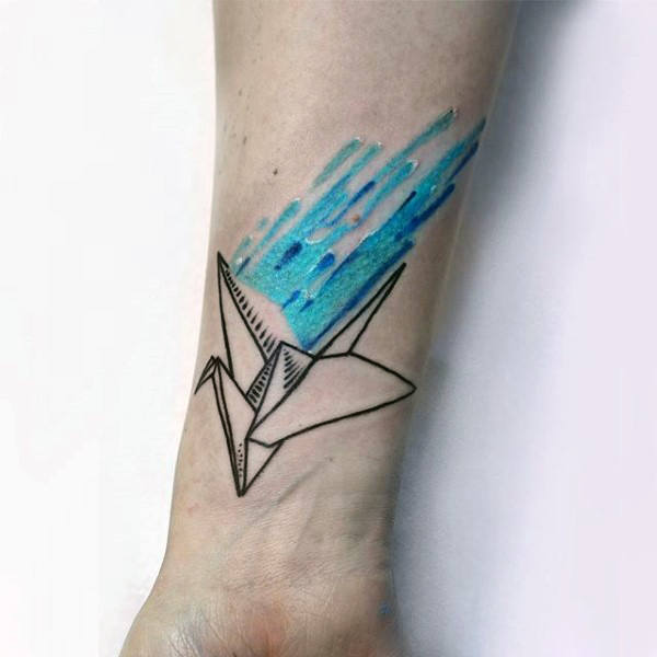 600x600 90 Origami Tattoo Designs For Men