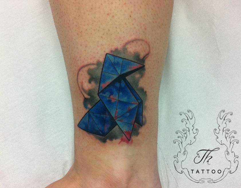 841x658 Origami Watercolor Tattoo