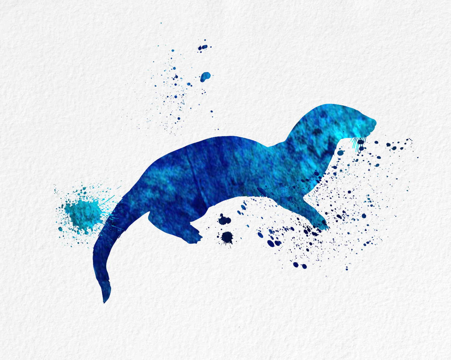 1500x1200 Watercolor Art Otter Sea Otter Gift Modern 8x10 Wall Art Decor