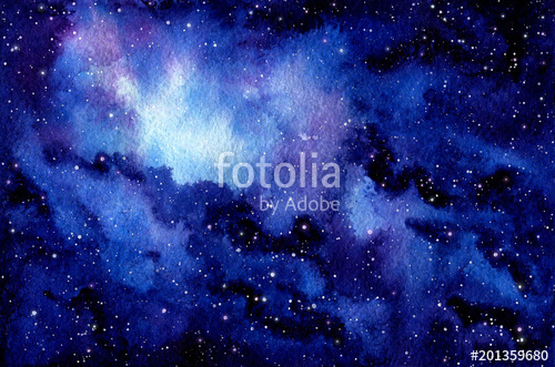 500x331 Watercolor Outer Space And Nebula Stock Photo And Royalty Free