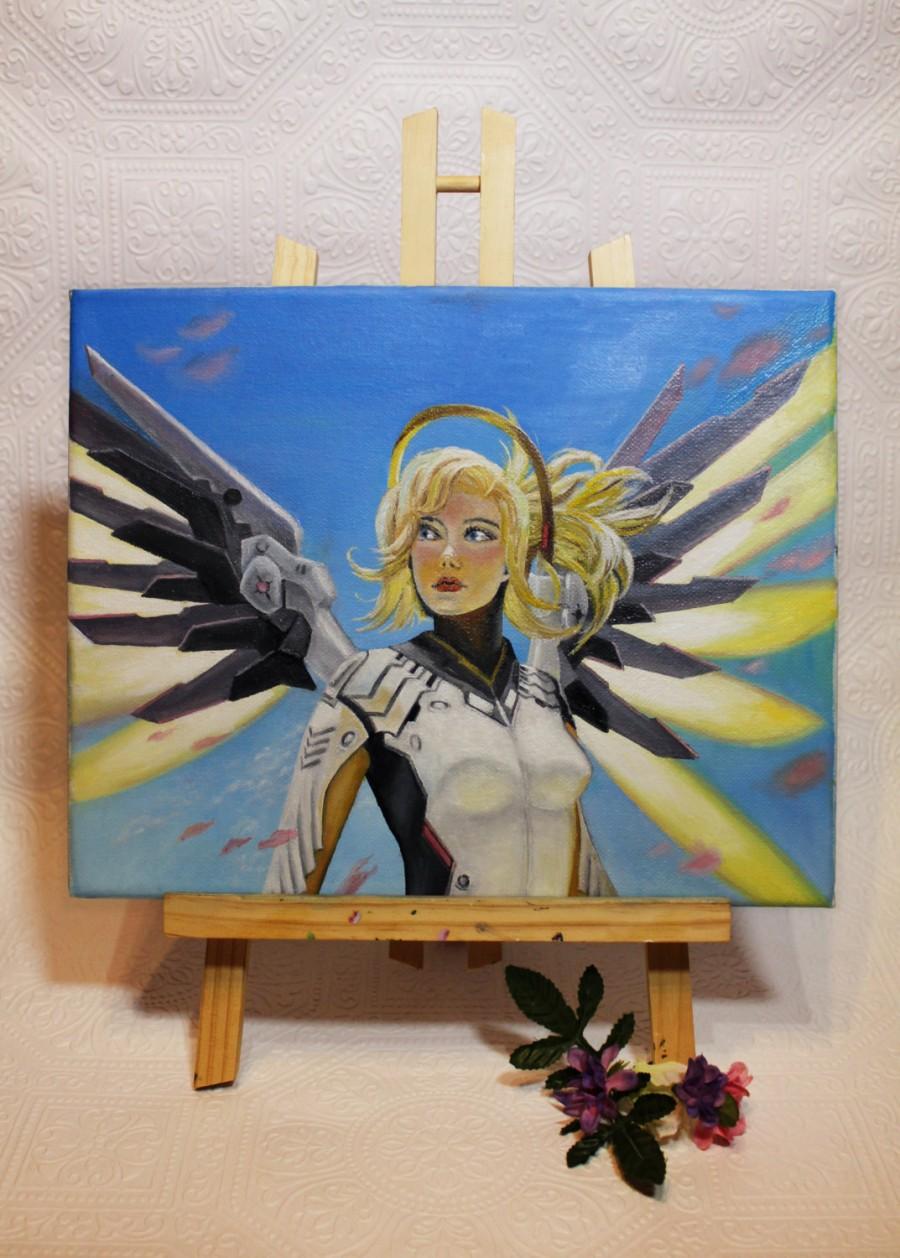 900x1258 Overwatch Mercy Oil Painting Cosplay