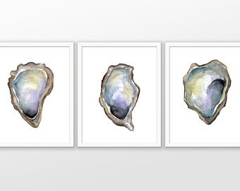 340x270 Watercolor Oysters Etsy
