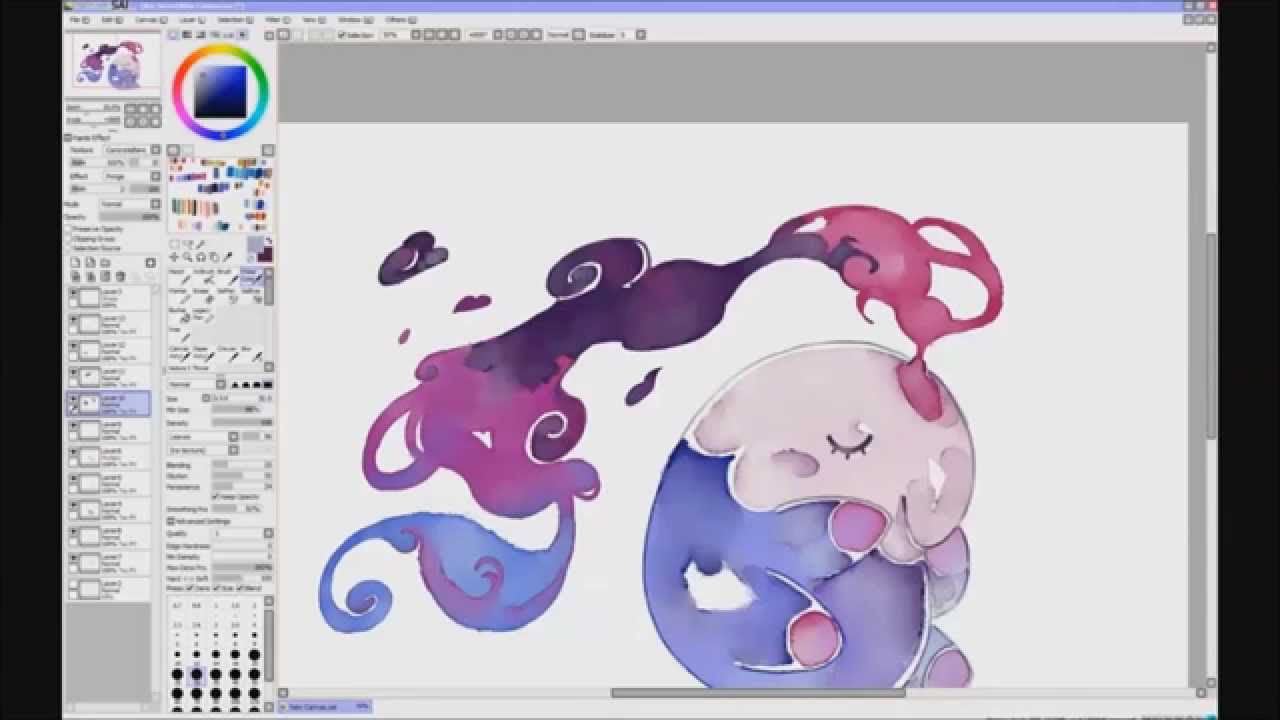 1280x720 Musharna Digital Watercolors Painting Process