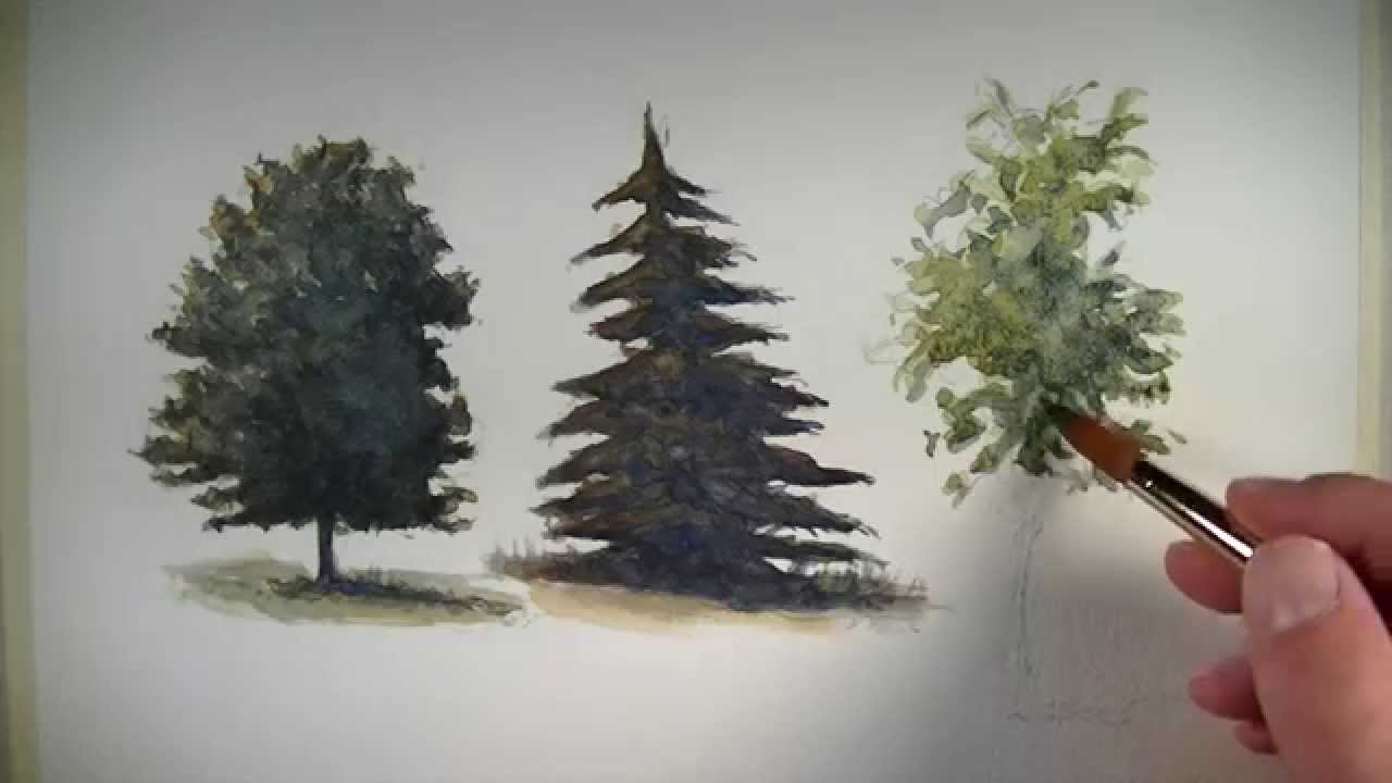 1280x720 How To Paint Trees With Watercolor