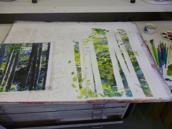 600x450 Painting Trees And Leaves Watercolor Demonstration