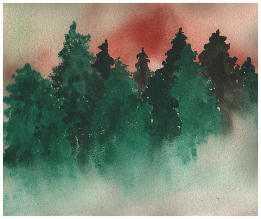 900x756 Watercolor Background Tree