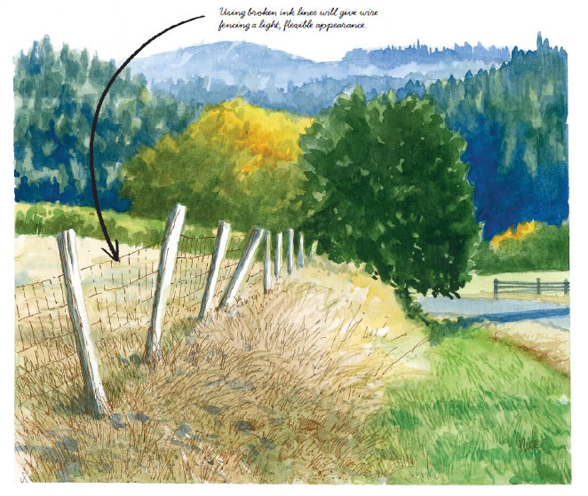 662x559 How To Paint With Pen, Ink And Watercolour By Claudia Nice