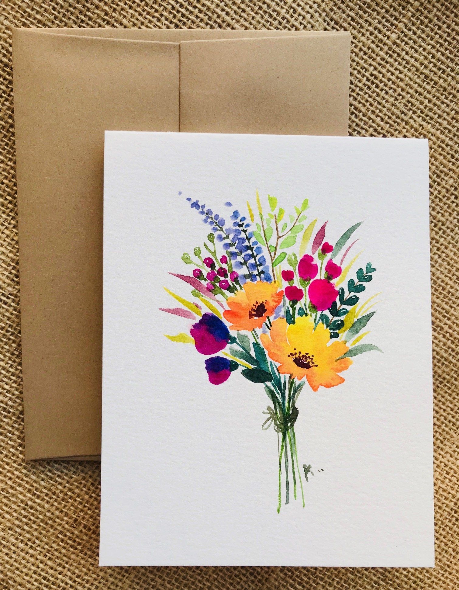 1510x1940 Hand Painted Greeting Cards With Flowers Painting