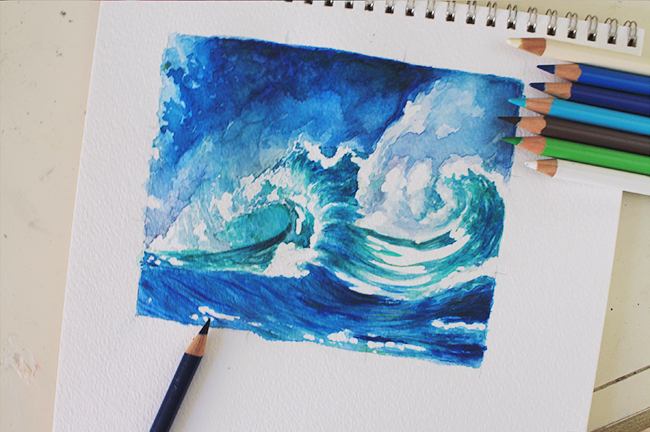 650x432 How To Paint Waves A Step By Step Mixed Media Tutorial