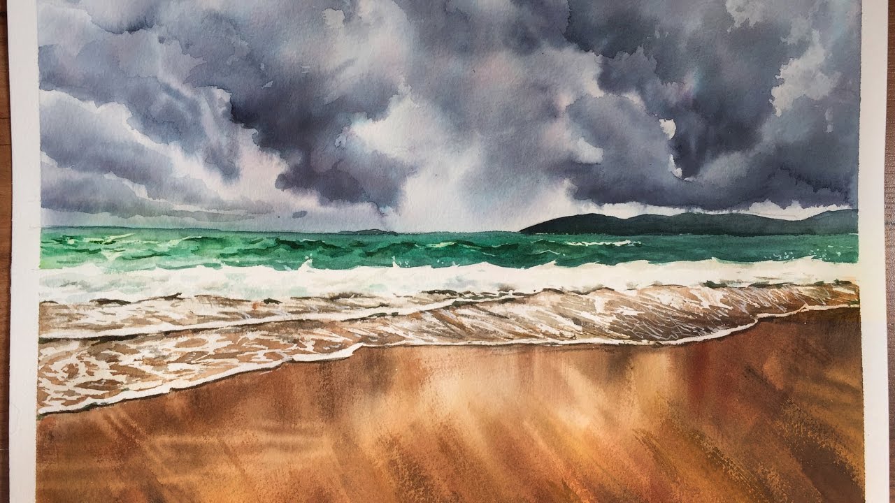 1280x720 How To Use Masking Fluid For Watercolor Ocean Waves