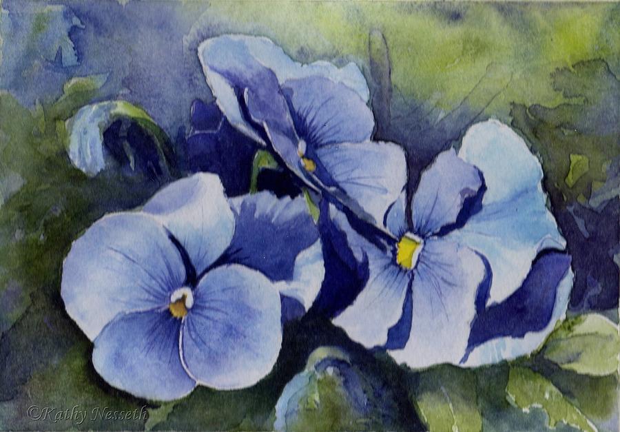 900x627 Watercolor Pansies Paintings Fine Art America