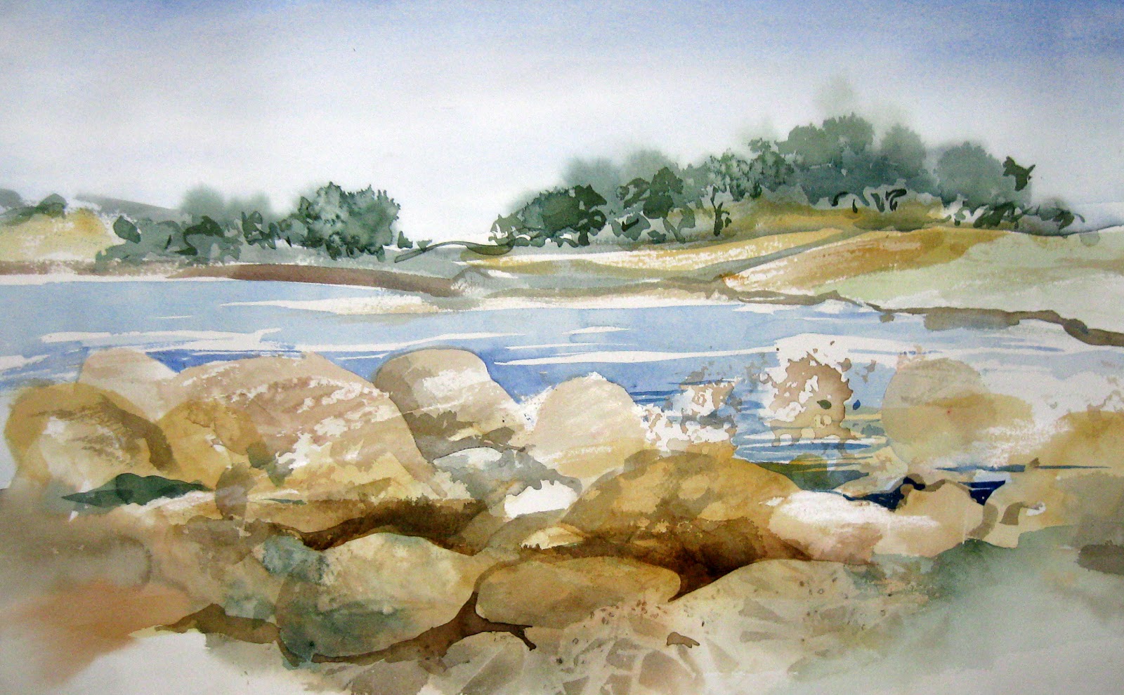 Painting Rocks In Watercolor at GetDrawings | Free download