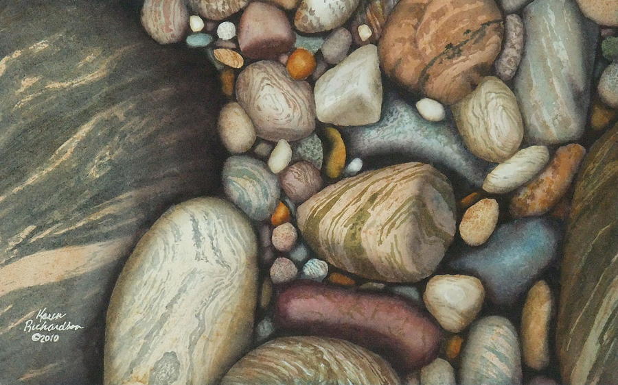 900x562 Rocks Of Gros Morne Painting By Karen Richardson