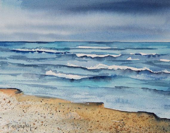 570x447 Seascape Watercolor Paintings