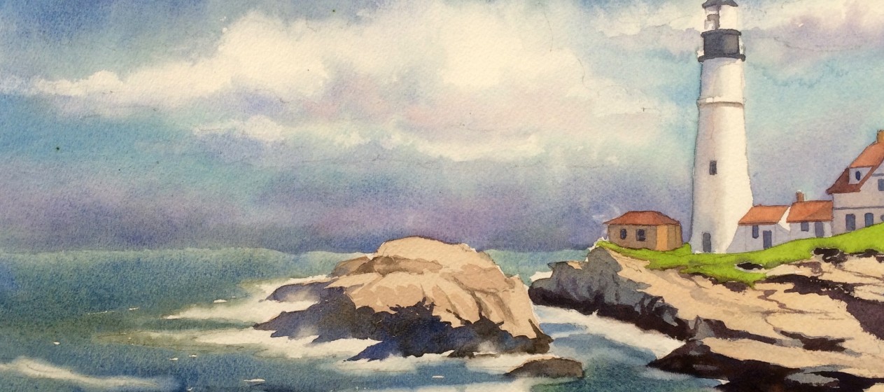 1263x560 Classic Step By Step How To Paint A Seascape (Pics)