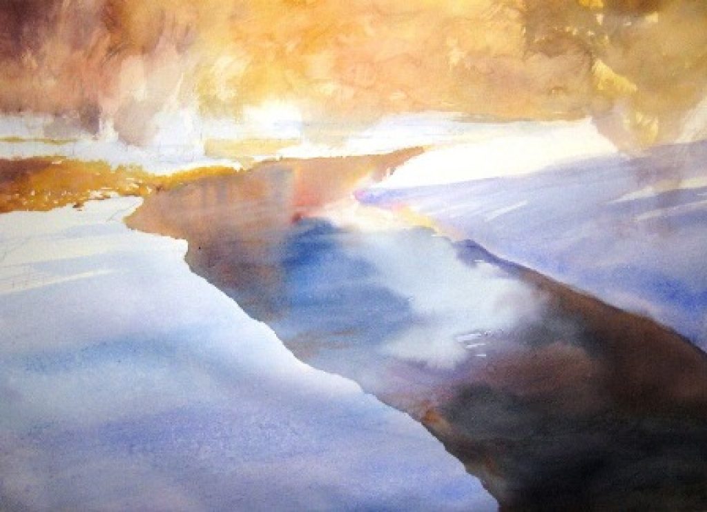1024x742 How To Paint A Snow Scene In Watercolor Roland Lee
