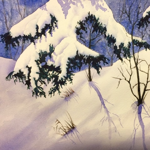 479x479 Painting Snow In Watercolor