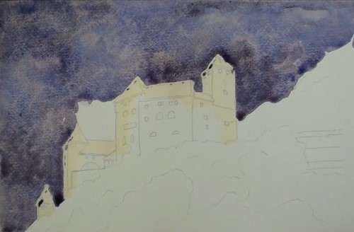 500x328 How To Paint An Ancient Castle In Watercolour Online Art Lessons