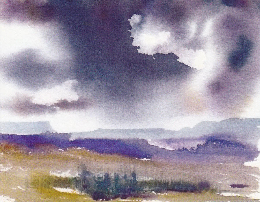 900x699 Stormy Skies Painting By Anne Duke