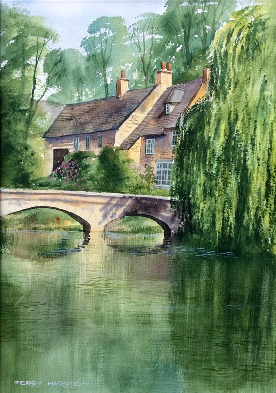 561x800 Bourton On The Water 11.5 X 16.5 Inches Watercolour On Watercolour