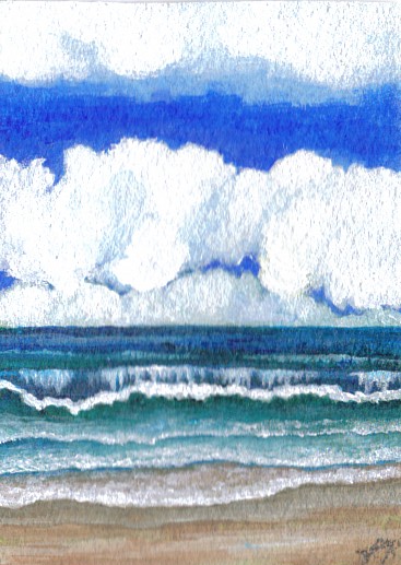 367x517 How To Paint Sparkling Ocean Sea Waves In Watercolors Cats And