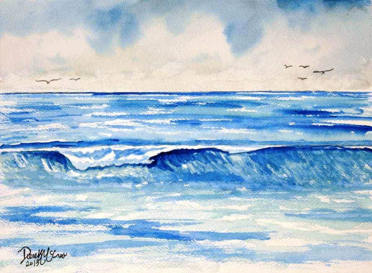 1200x882 Waves Painting New Watercolor Paintings Art By Derek Mccrea Waves