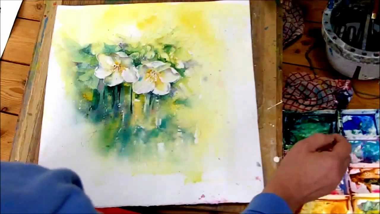 1280x720 How To Paint White Flowers In Watercolour By Sheila Gill