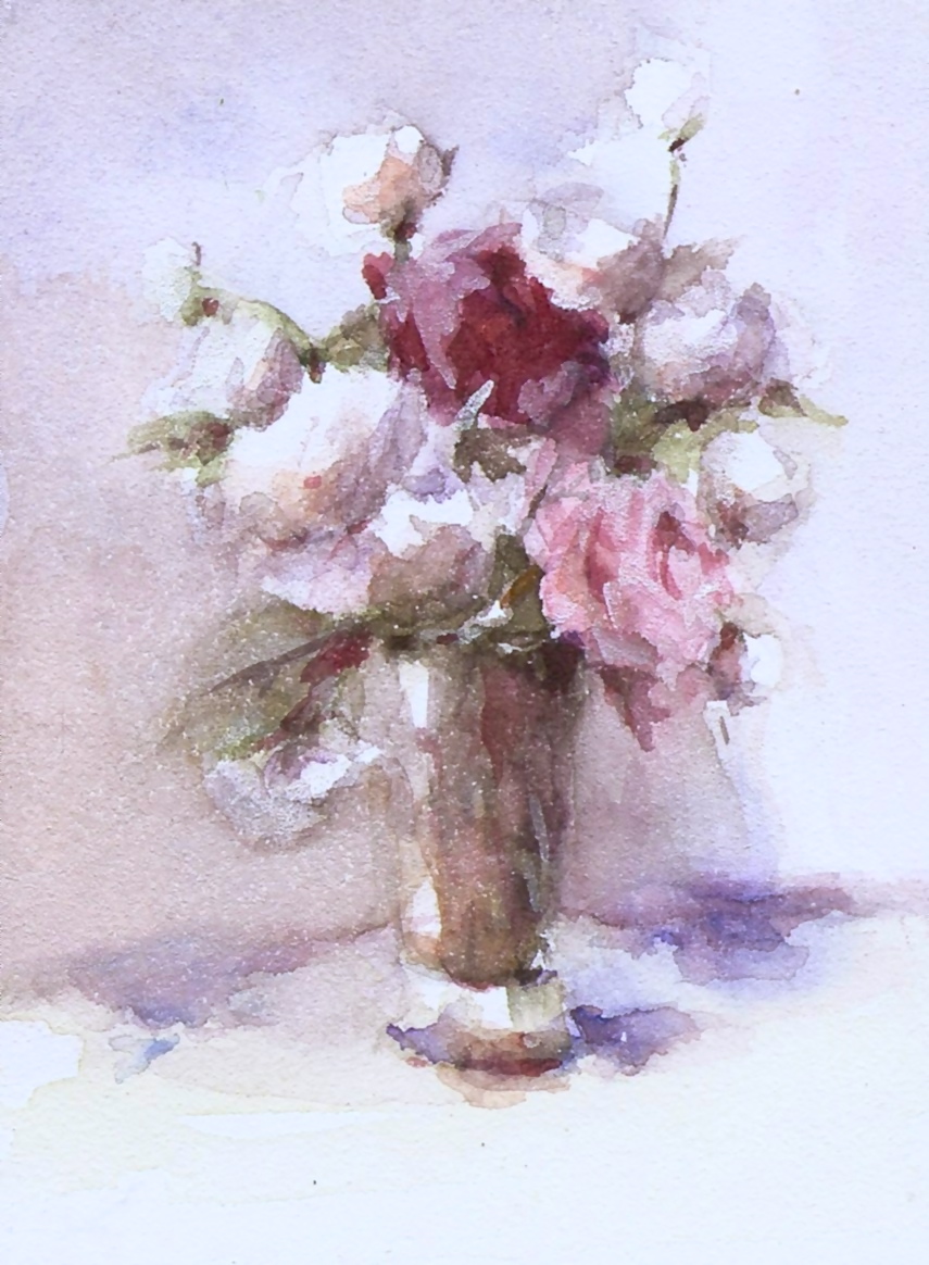 855x1164 Joyce Washor White Watercolor Flowers
