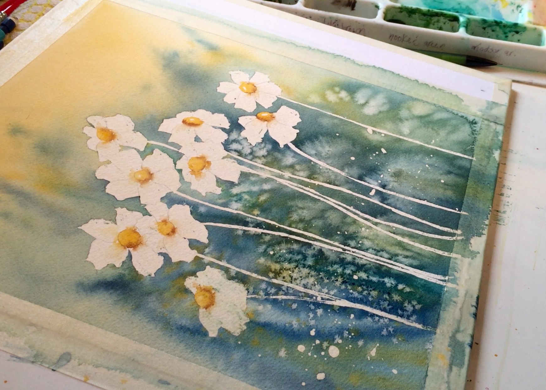 1739x1242 How To Paint A Daisy In Watercolor
