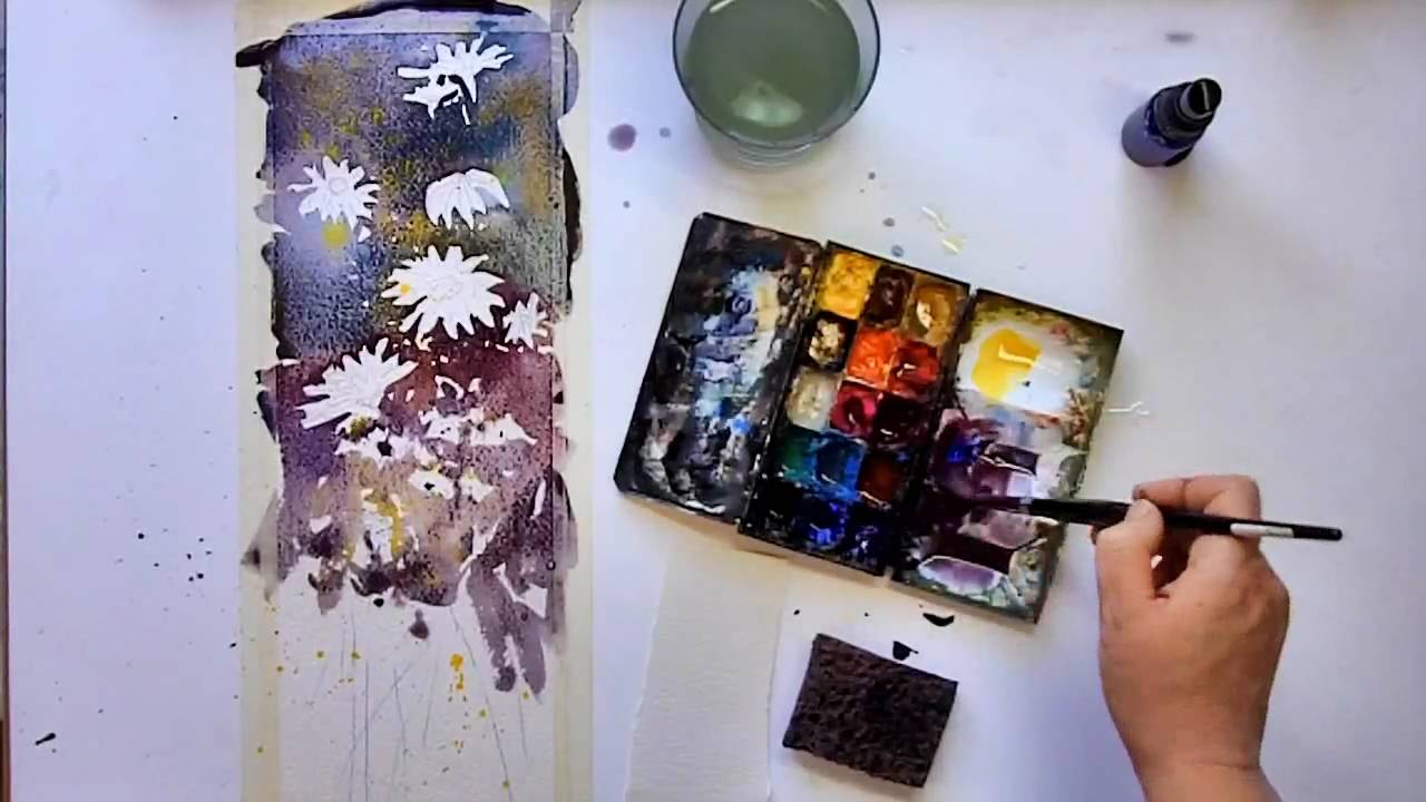 1280x720 Watercolor Painting Demonstration Wild Daisies Vinita Pappas