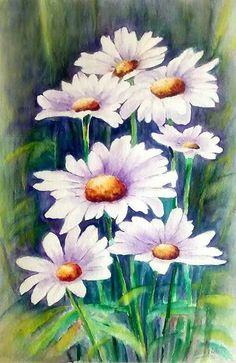 236x363 Watercolor Daisies For The Love Of Art Watercolor