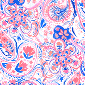 173x173 Paisley Watercolor Brights Wallpaper