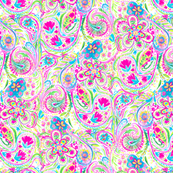 173x173 Watercolor Paisley Fabric, Wallpaper Amp Gift Wrap