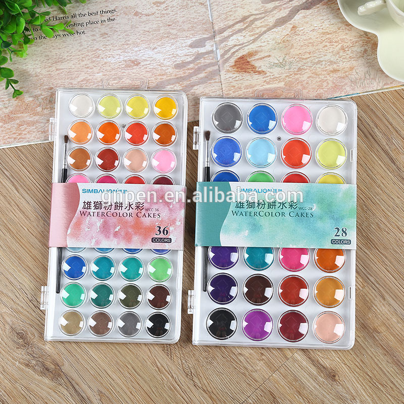 800x800 Dry Watercolor Palette With Brush For Painting,bright Water Color