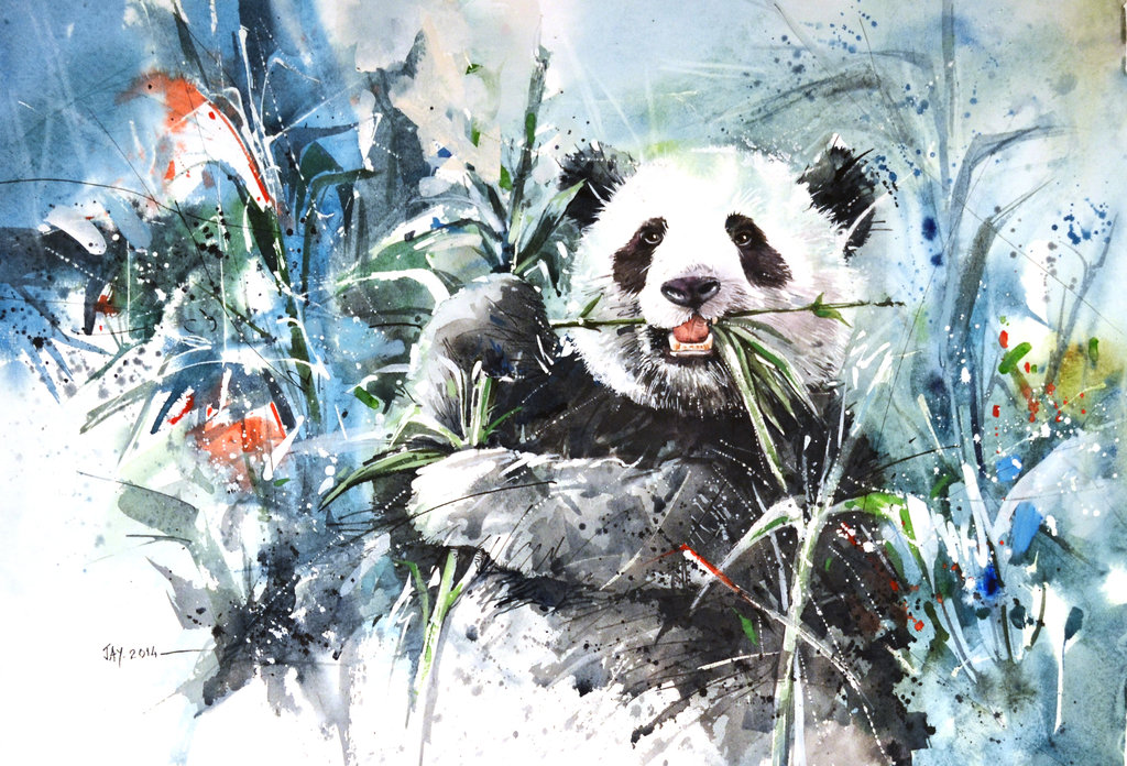 1024x696 Panda Bear By Abstractmusiq