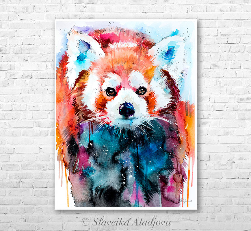 869x799 Red Panda Watercolor Painting By Slaveika Aladjova On Behance