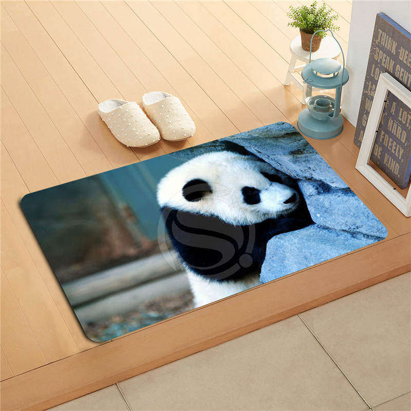 800x800 W530l23 Custom Animals Bears Panda Watercolor Painting Doormat